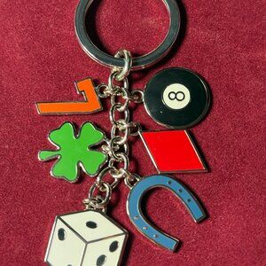 COACH Vintage Lucky Charms Enamel Keychain Fob Multi Purse